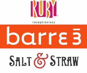 Ruby Receptionists, barre3 and Salt & Straw